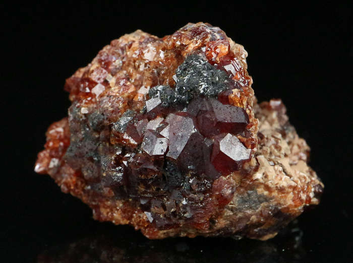 Andradite on Matrix, Okorusu Mine, Otjiwarongo, Otjozondjupa Region, Namibia