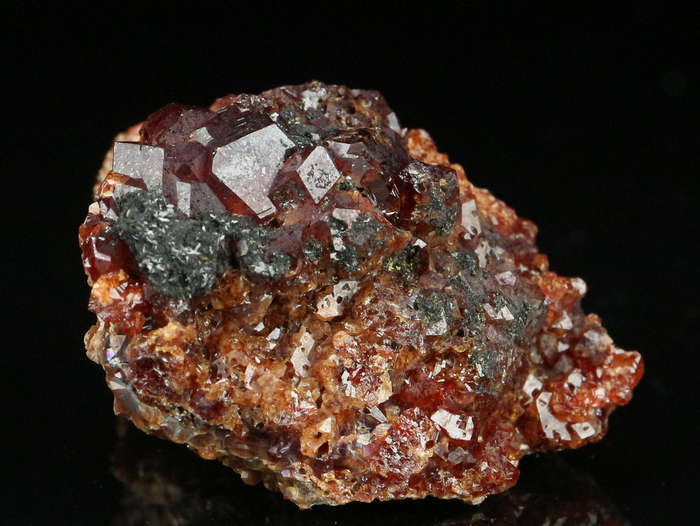 Andradite on Matrix, Okorusu Mine, Otjiwarongo, Otjozondjupa Region, Namibia