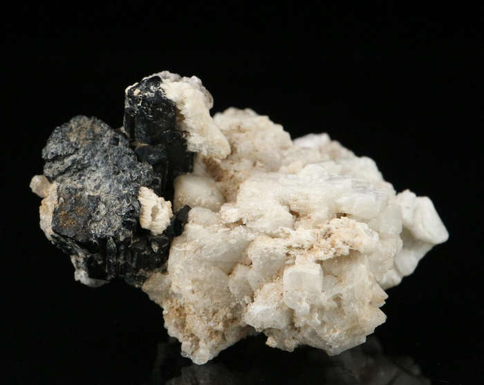 Schorl on Feldspar, Erongo Mnt Region, Namibia