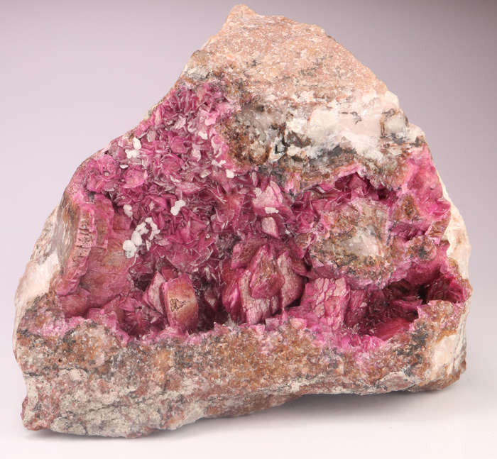 Cobaltoan Calcite on Matrix, Kakanda deposit, Lubudi, Lualaba, DR Congo