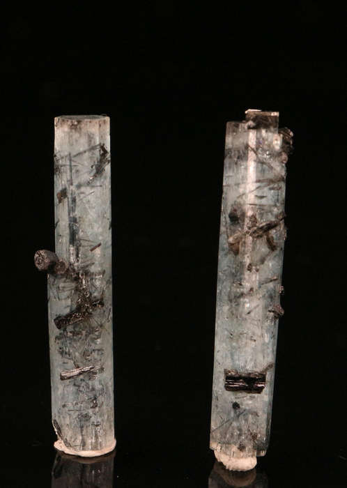 Schorl on Aquamarine Pair, Erongo Mnt Region, Namibia