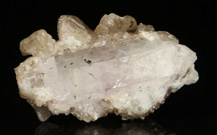 Calcite on Quartz, Gobobosebberge Mnt, Namibia