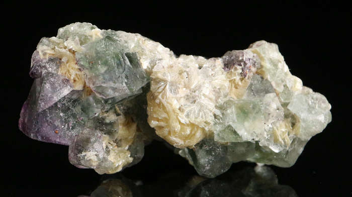 Muscovite on Fluorite, Erongo Mnt Region, Namibia