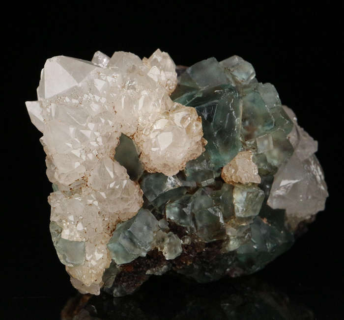 Quartz on Fluorite, Okorusu Mine, Otjiwarongo, Otjozondjupa Region, Namibia