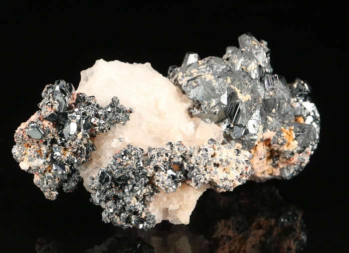 Hematite & Calcite Cluster,"N'Chwaning II Mine, Kalahari Manganese Field, Northern Cape, South Afric