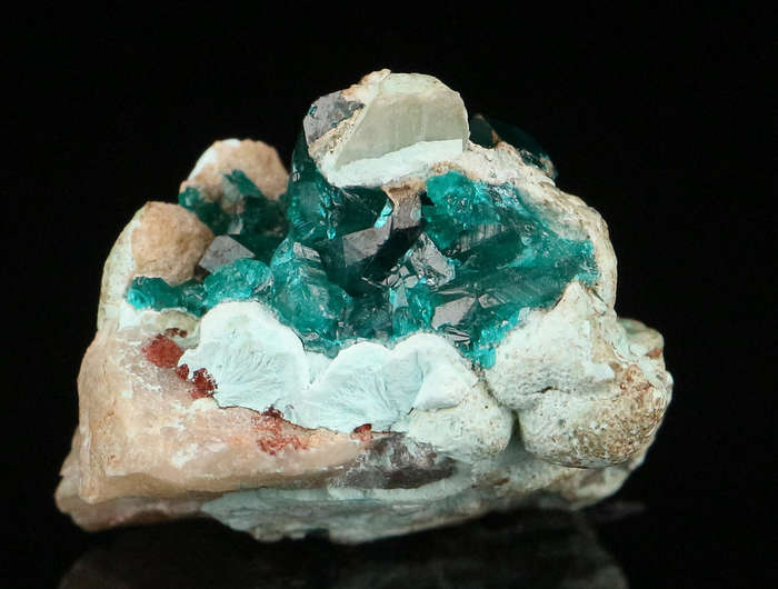 Dioptase on Matrix, Kaokoveld Region, Namibia
