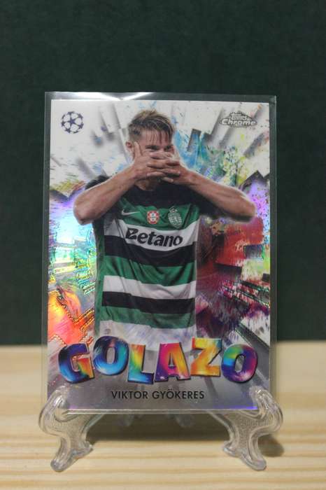 SPORTING Viktor Gyökeres 2025 Topps Chrome GOLAZO trading card