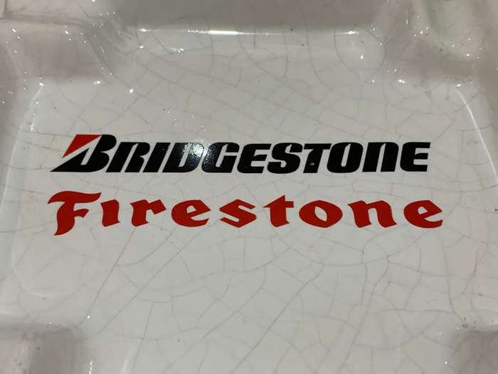 Ceramic Advertising Ashtray - Bridgestone Firestone Tyres