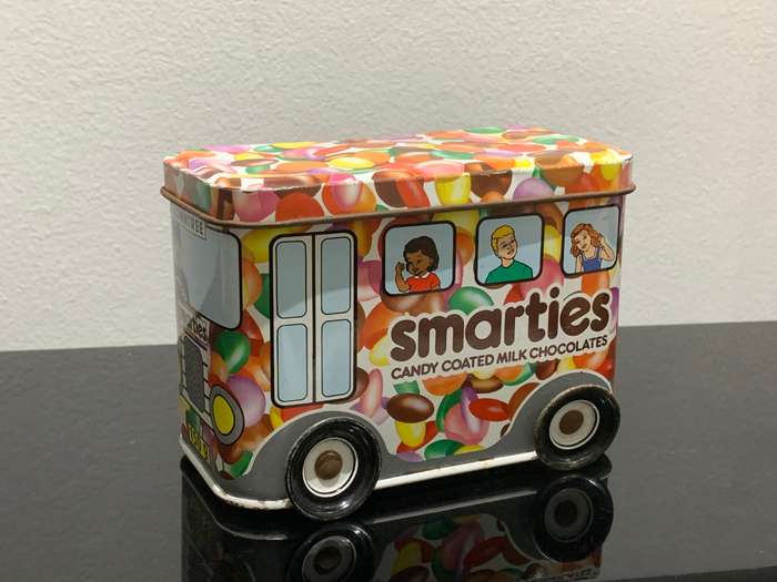 Vintage Collectible Rowntree Smarties Tin  1980s South Africa - Great Condition