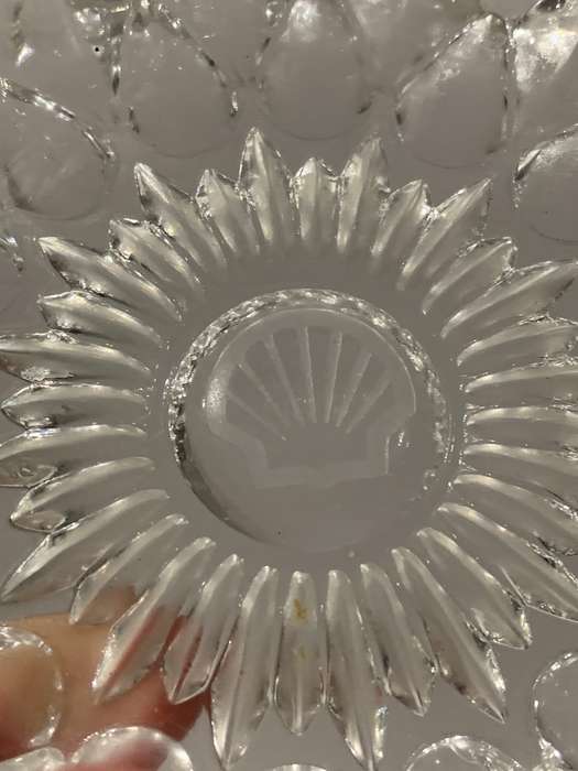 Vintage Fine Cut Glass Ashtray - Shell Petroleum