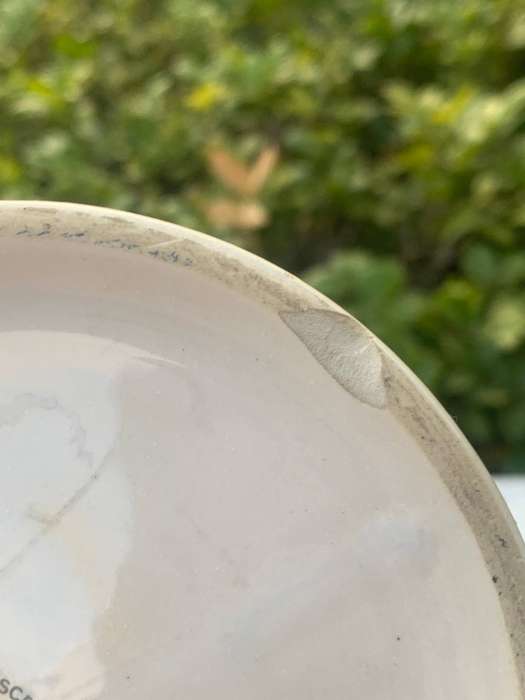 Crescent Ware Ceramic Bar Mug  SA #Militaria - 4 Field Training Regiment - 2 x Barely Visible Chips