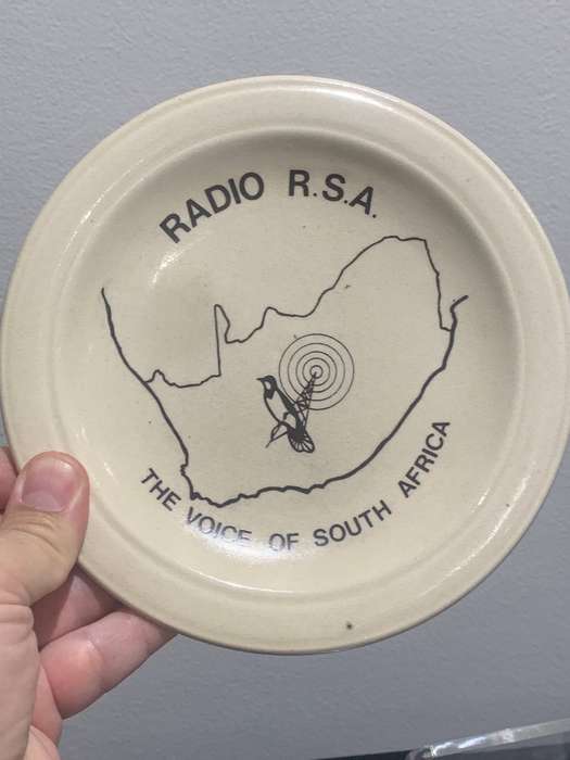 Ceramic Plate  Radio RSA  The Voice Of South Africa