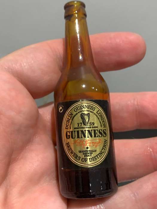 Irish Guinness Pub Paraphernalia - Glass Mug, Bottle Opener, Mini Bottle.
