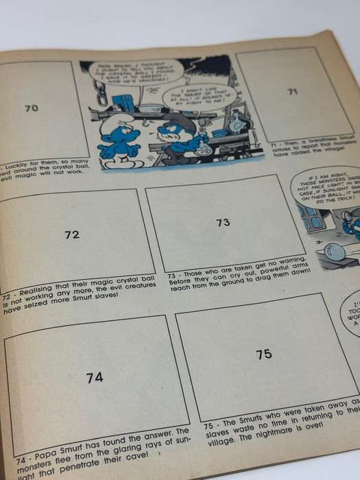 Vintage Panini Sticker Book - The Smurfs by Peyo - 1982