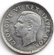 1943 UNION of S A 1 shilling 80% sijver in A UNC grade