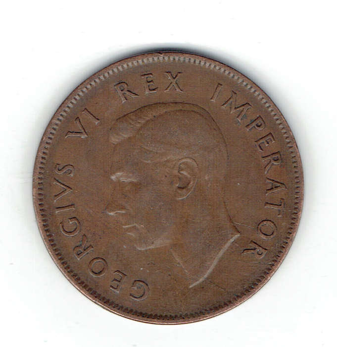 1938 UNION of S A 1 Penny in EF Grade