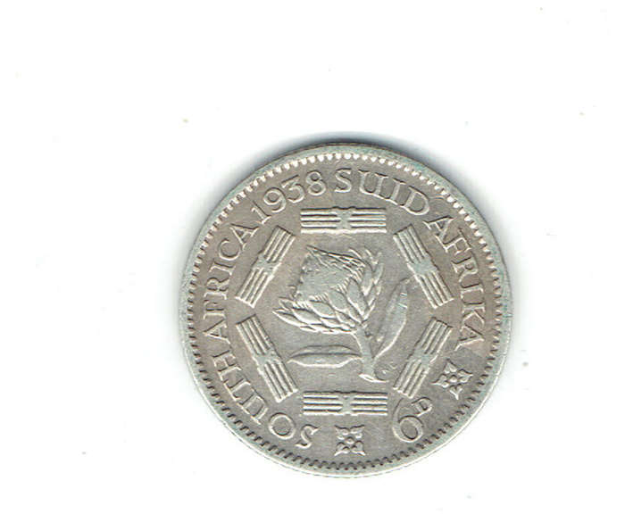 1938 UNION of S A 6d in VF+ grade Nice clean coin