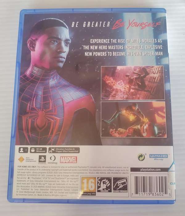 PS5 GAME(MARVEL SPIDER-MAN MILES MORALES)