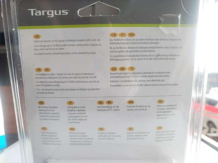Targus DEFCON CL Combination Cable Lock