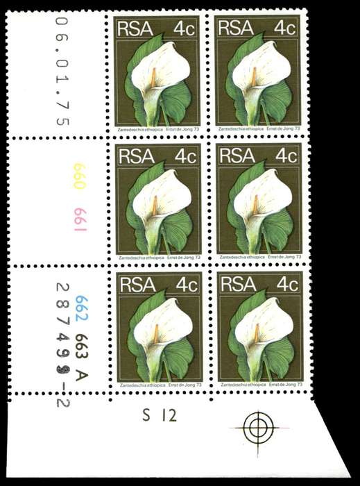 RSA 1975/01/06 2nd Definitive issue 4c Control Blocks Pane A