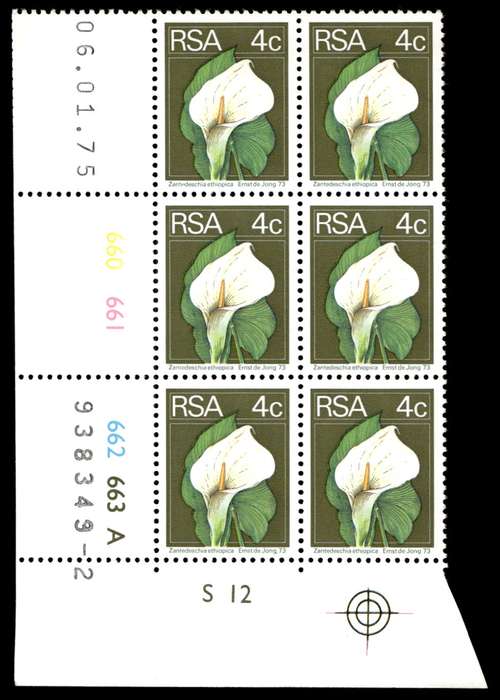 RSA 1975/01/06 2nd Definitive issue 4c Control Blocks Pane A