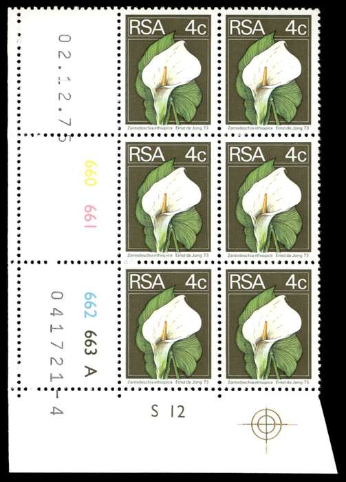 RSA 1975/12/02 2nd Definitive issue 4c Control Blocks Pane A