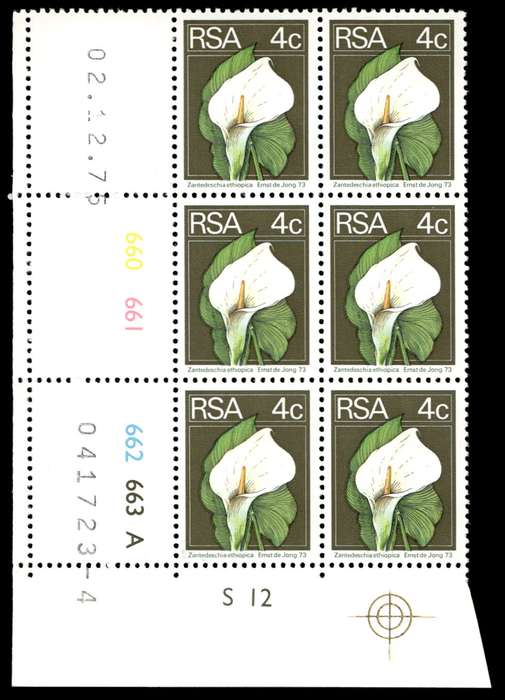 RSA 1975/12/02 2nd Definitive issue 4c Control Blocks Pane A
