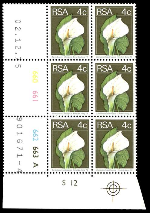RSA 1975/12/02 2nd Definitive issue 4c Control Blocks Pane A