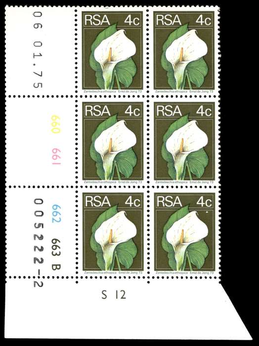 RSA 1975/01/06 2nd Definitive issue 4c Control Blocks Pane B