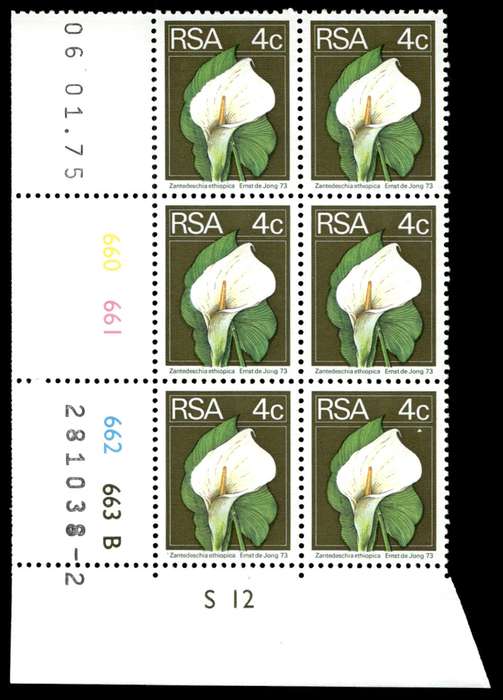 RSA 1975/01/06 2nd Definitive issue 4c Control Blocks Pane B