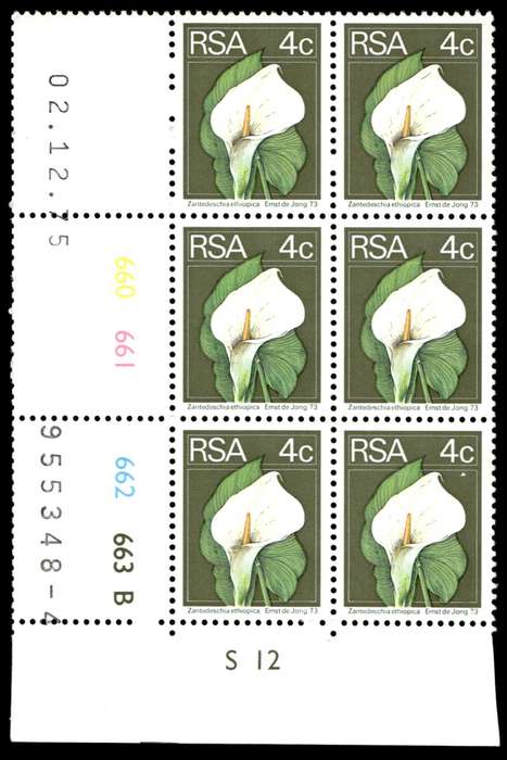 RSA 1975/12/02 2nd Definitive issue 4c Control Blocks Pane B