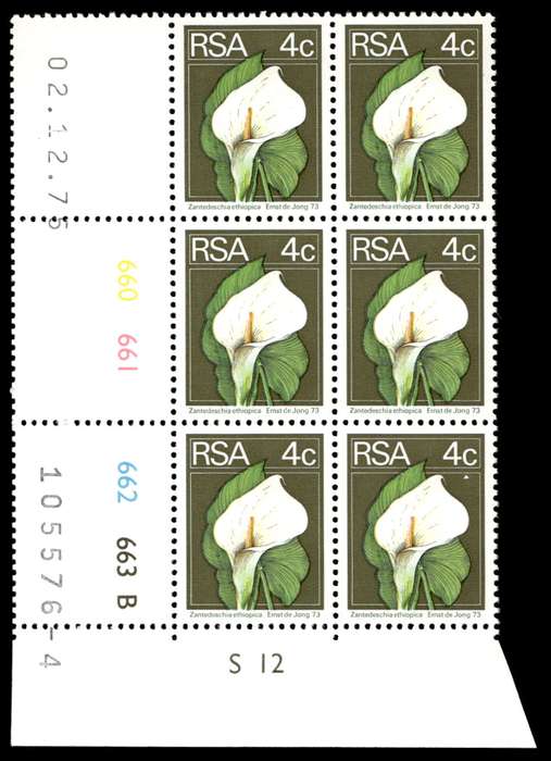 RSA 1975/12/02 2nd Definitive issue 4c Control Blocks Pane B