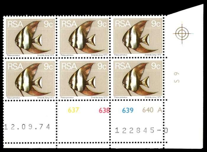 RSA 1974/09/12 2nd Definitive issue 9c Control Blocks Pane A