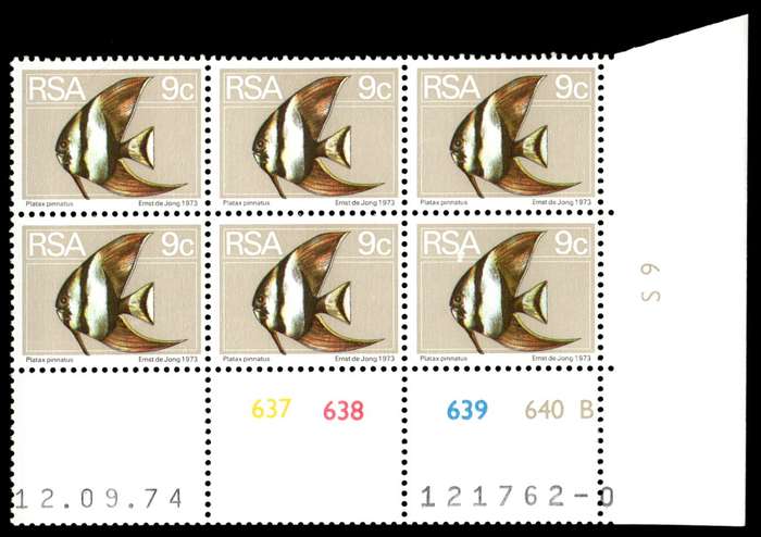 RSA 1974/09/12 2nd Definitive issue 9c Control Blocks Pane B