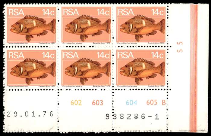 RSA 1976/01/29 2nd Definitive issue 14c Control Blocks Pane B