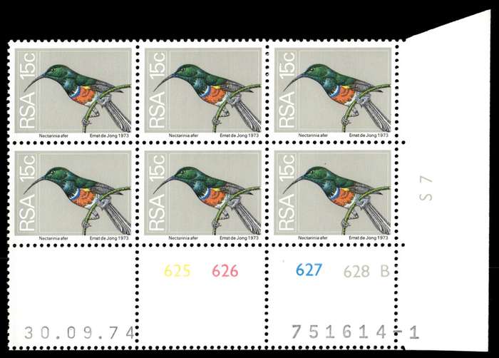 RSA 1974/09/30 2nd Definitive issue 15c Control Blocks Pane B