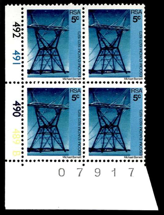 RSA 1973/02/01 50th Anniversary of ESCOM 5c Control Blocks Pane B