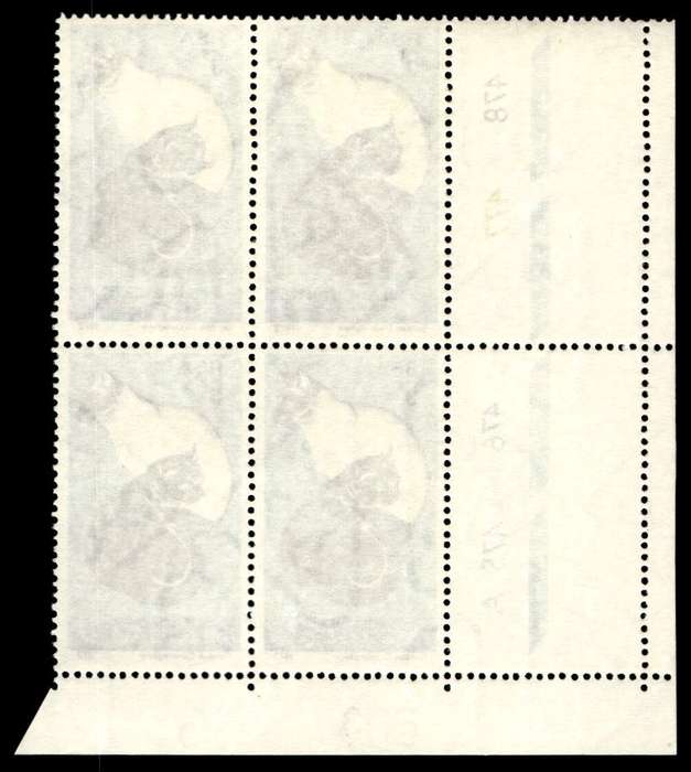 RSA 1972/09/19 Centenary of the S.P.C.A. Wmk R.S.A. Control Blocks Pane A