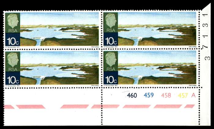 RSA 1972/03/04 Opening of Hendrik Verwoerd Dam Wmk R.S.A 10c Control Blocks Pane A