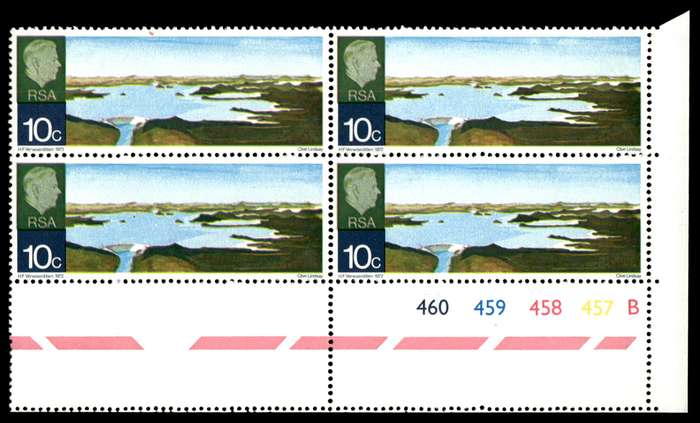 RSA 1972/03/04 Opening of Hendrik Verwoerd Dam Wmk R.S.A 10c Control Blocks Pane B