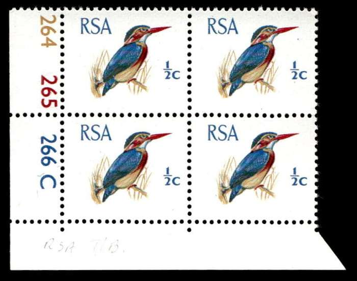 RSA 1970/01 Definitive Issue ½c Cyl. No 264 265 266C (S) *No P/Band