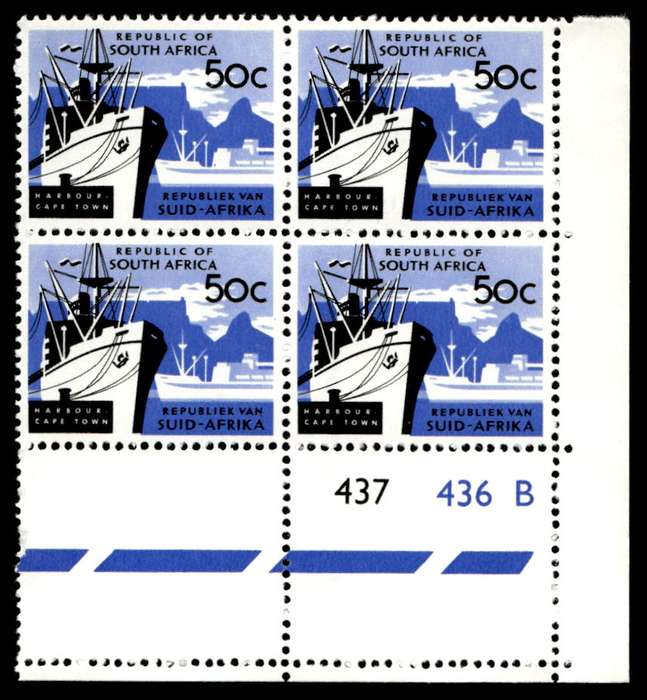 RSA 1971/11 Definitive Issue 50c Cyl. No 437 436B Control Blocks