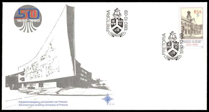 1980 RSA The University of Pretoria FDC 3.24