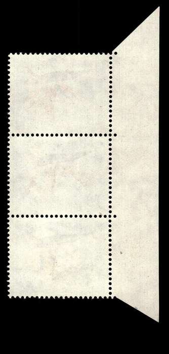 RSA 1961/05 Definitive Issue R1 Cyl. No 1 12 117 Wmk. CoA 3 stamps *Print error