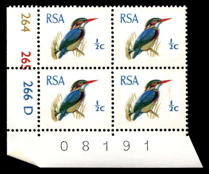 RSA 1970/01 Definitive Issue ½c Cyl. No 264 265 266D  Wmk R.S.A t-b (H5)