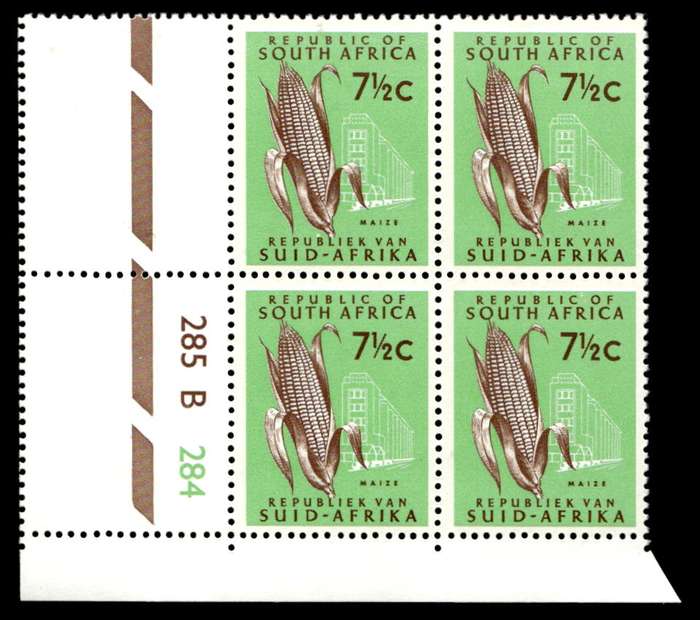 RSA 1970/10 Definitive Issue 7½c Cyl. No 285 B284 (H3)
