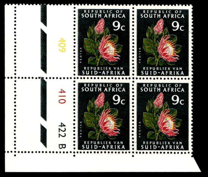 RSA 1971/05/17 Definitive Issue 9c Cyl. No 409 410 422B (H3)