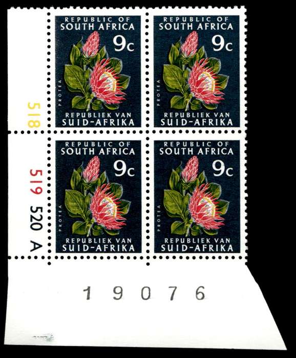 RSA 1973/06 Definitive Issue 9c Cyl. No 518 519 520A