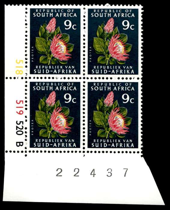 RSA 1973/06 Definitive Issue 9c Cyl. No 518 519 520B