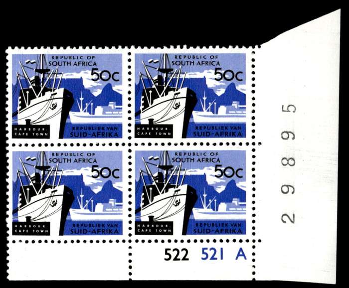 RSA 1973/07 Definitive Issue 50c Cyl. No 522 521A
